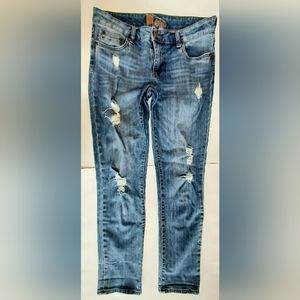 Ladies 6 KUT from the Kloth Stretch Distressed Skinny Jeans 34" x 30" Rise 9"